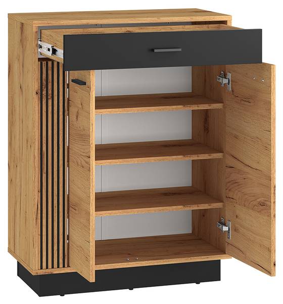 Schoenenkast Nilo bruin - plaatmateriaal op houtbasis - 70 x 91 x 34 cm