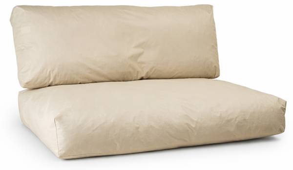 Abziehbares Palettenkissen 2er Set Beige