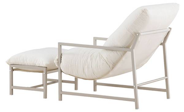 Loungesessel Corso Beige - Metall - 67 x 68 x 128 cm
