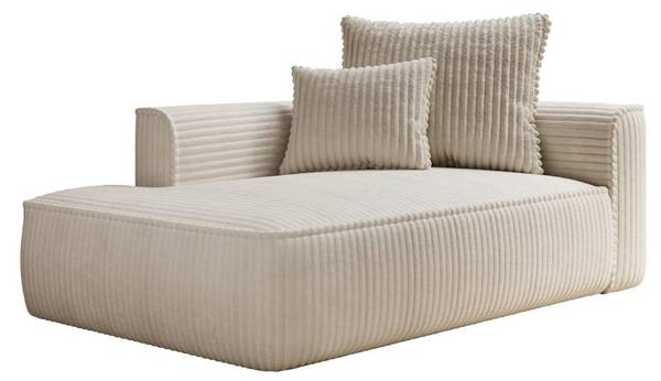 Recamiere ohne Schlaffunktion PINETA Beige