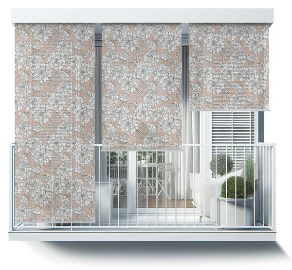 Außenrollo Flos Candida Beige - Textil - 40 x 180 x 1 cm