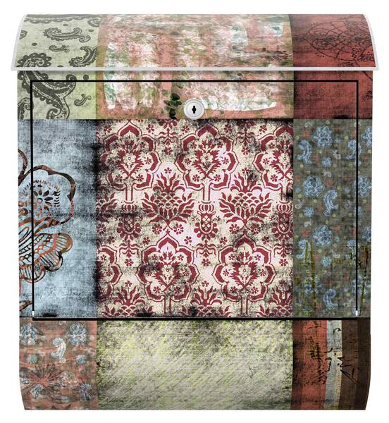 Briefkasten Old Patterns Stahl - 39 x 46 x 13 cm