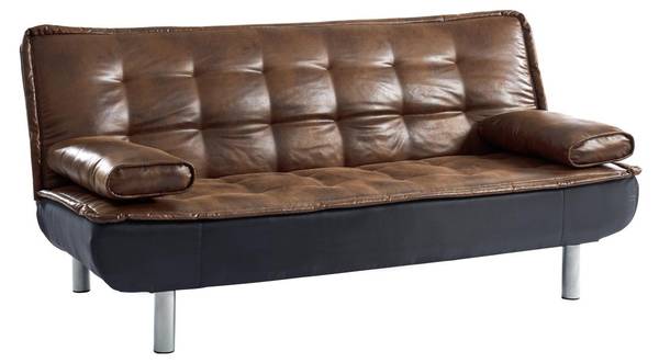 Schlafsofa MISHAN Braun - Textil - 190 x 89 x 96 cm