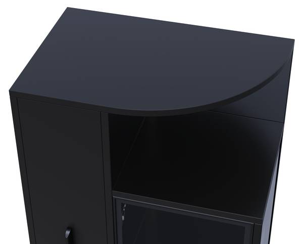 Vitrine JZGLS40 Ⅲ Schwarz - Holzwerkstoff - 64 x 112 x 42 cm