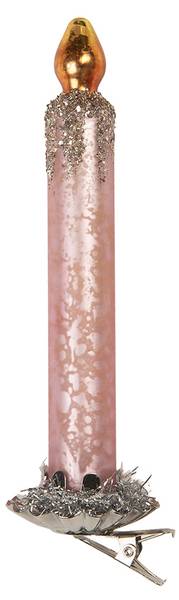 Kersthanger XM675253 roze - glas - 4 x 14 x 4 cm