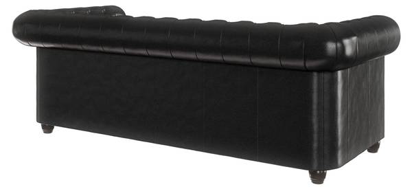 Chesterfield-Set Perry - Schlaffunktion Schwarz