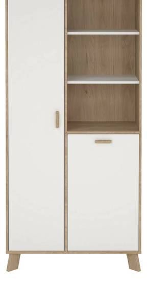 Vitrine Esme Braun - Holzwerkstoff - 89 x 188 x 40 cm