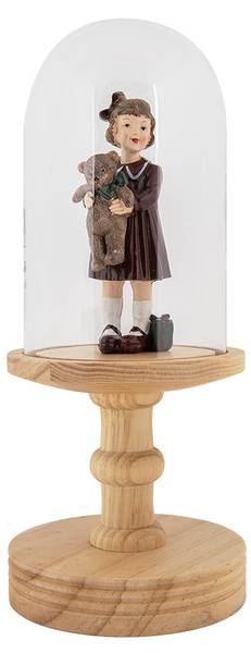 Glasglocke Sara DAY Braun - Holzwerkstoff - 14 x 34 x 14 cm