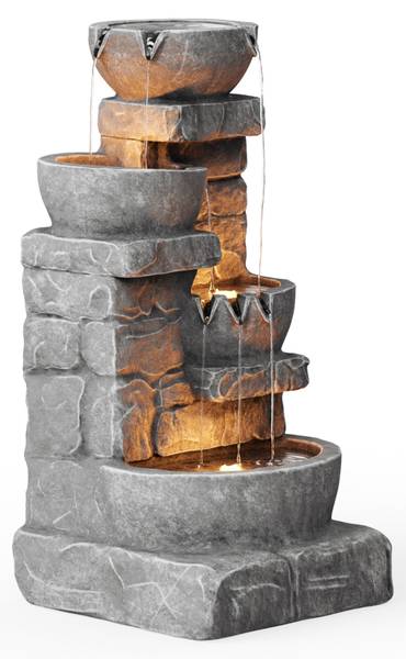 Gartenbrunnen 201601PT-EU Grau - Kunststoff - 39 x 85 x 40 cm