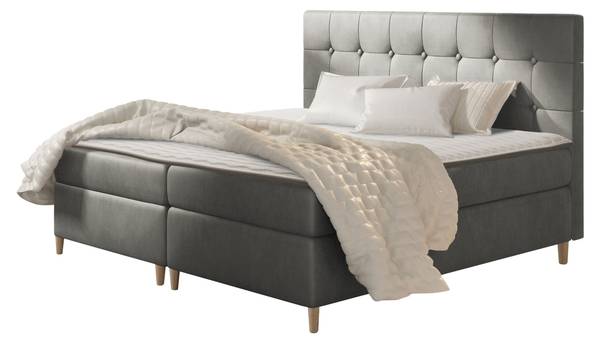 Boxspringbett Avanti Grau - Liegefläche Breite: 200 cm
