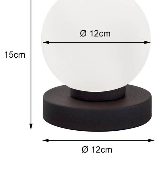 Tischlampe Rostfarbig Weiß Touch dimmbar Braun - Weiß