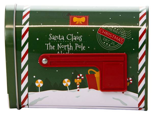 Keksdose Weihnachten Mailbox 2er Rot - Metall - 10 x 10 x 16 cm