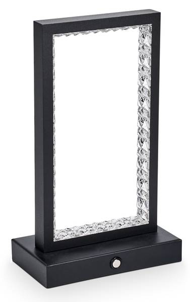 Tischleuchte Carpi Schwarz - Metall - Kunststoff - 8 x 24 x 14 cm