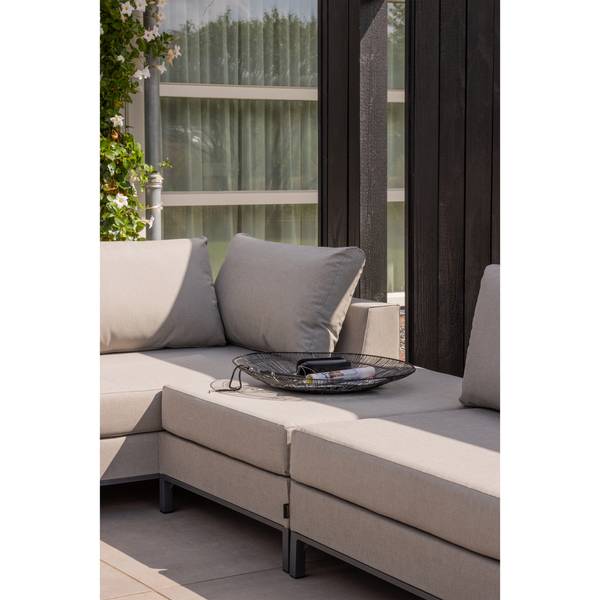 Gartenlounge SICILIE Grau - Microfaser - Aluminium - 262 x 60 x 246 cm
