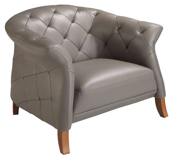 Chester-Sessel 5132 Grau - Flachgewebe - Kunstleder - 112 x 81 x 99 cm