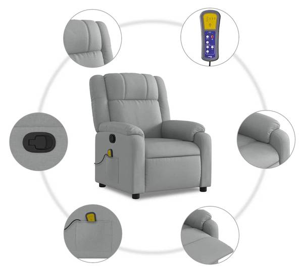 Massagestoel 3032486-2 lichtgrijs