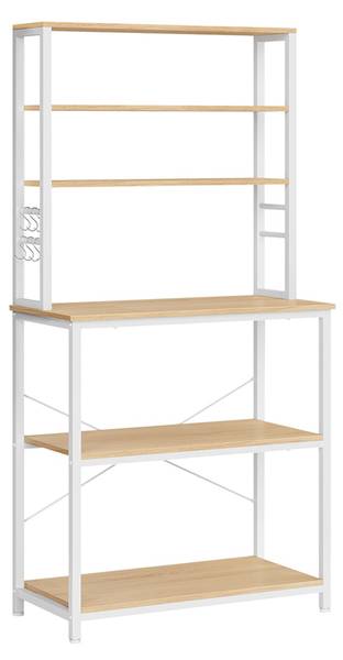 Etagère de cuisine Budapest Blanc - Métal - 80 x 167 x 40 cm