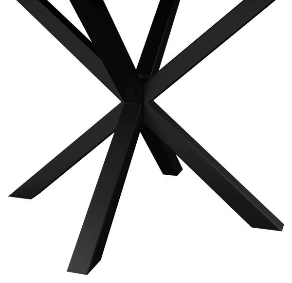 Esstisch RENE Braun - Metall - Holz teilmassiv - 120 x 76 x 120 cm