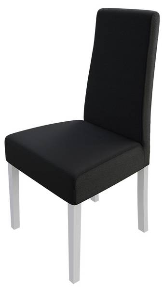 Polsterstuhl K63A Schwarz - Weiß - Kunstleder