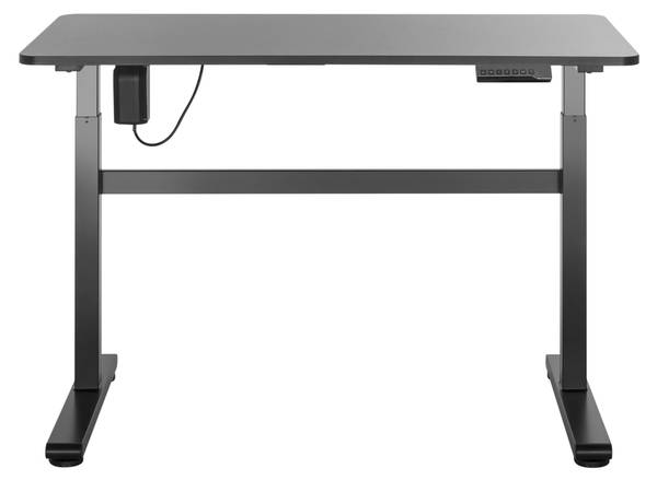 Schreibtisch LUMS07-22D-BS-ZW_A Schwarz - Holzverbundwerkstoff - 118 x 76 x 58 cm