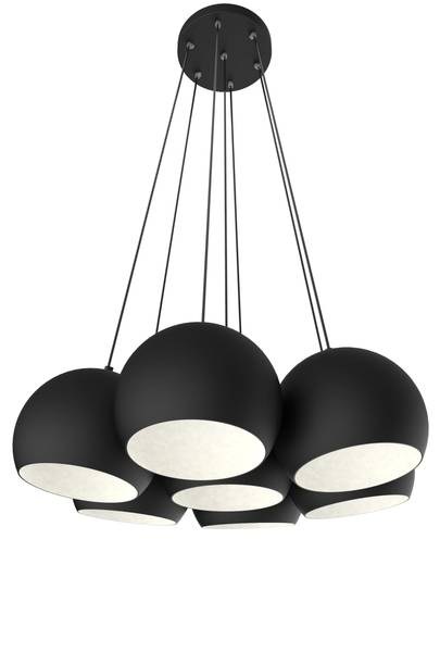 Pendelleuchte Joe Schwarz - Metall - 25 x 20 x 25 cm