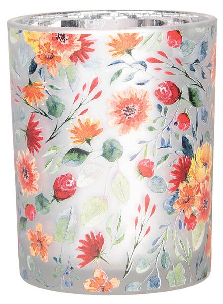 Teelichthalter FotinoVII 2er Set Grau - Glas - 10 x 13 x 10 cm