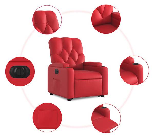 Relaxsessel mit Aufstehhilfe 3032389-3 Rot