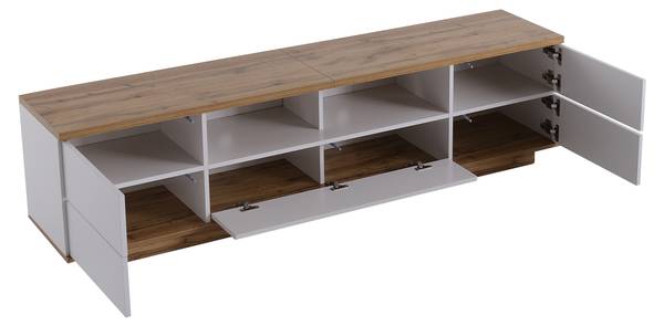 TV-laagplank LucyNatur Ⅱ beige - plaatmateriaal op houtbasis - 38 x 41 x 180 cm