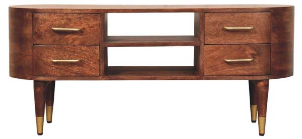 TV Lowboard Valenza Braun - Mango - 110 x 48 x 35 cm