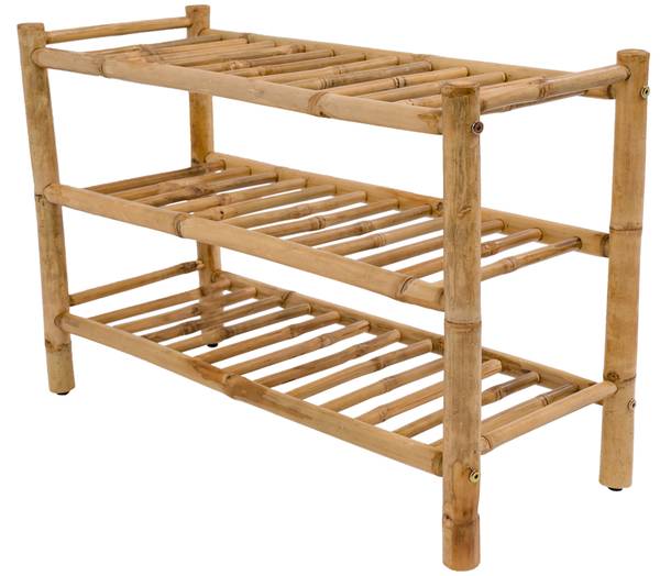 Schuhschrank BANDUNG Braun - Massivholz - 68 x 49 x 28 cm