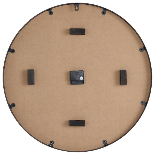 Wanduhr SAULGES Schwarz - Braun - Holz teilmassiv - 60 x 60 x 5 cm