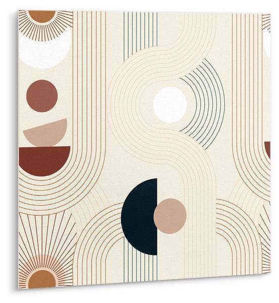 Zelfklevende Tegels BohoG set van 9 beige - polyester-PVC - 30 x 30 x 1 cm