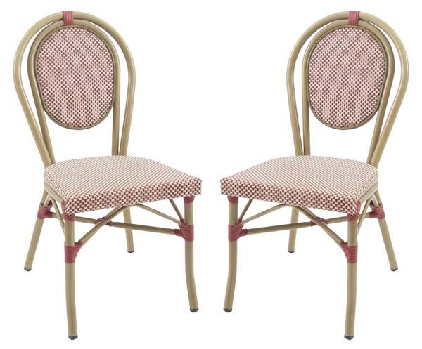 Stuhl Opera 2er Set Rot - Metall - 57 x 90 x 45 cm