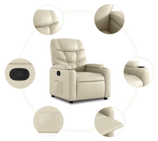 Relaxsessel 3032424-1 Creme - Weiß