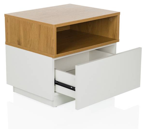 Beistelltisch MELMO Weiß - Holzwerkstoff - 50 x 45 x 40 cm