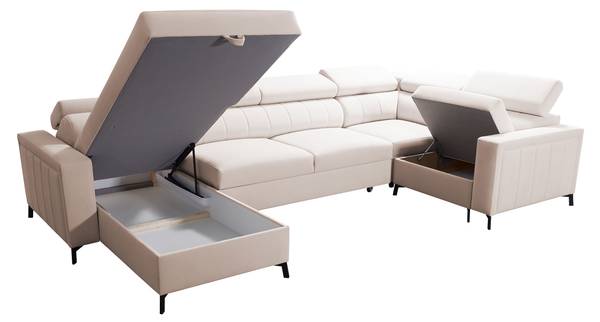 Ecksofa Baltico V 1 Beige - Ecke davorstehend links