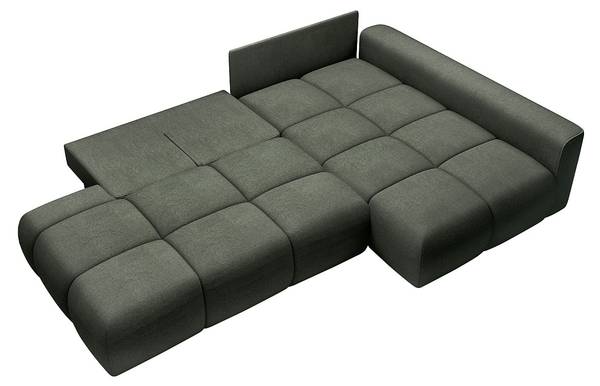 Schlafsofa MINTURNO Grün - Textil - 176 x 88 x 282 cm