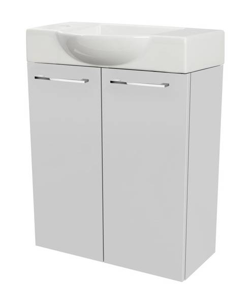 Waschbeckenunterschrank SBC Sceno Weiß Weiß - Holzwerkstoff - 60 x 70 x 34 cm