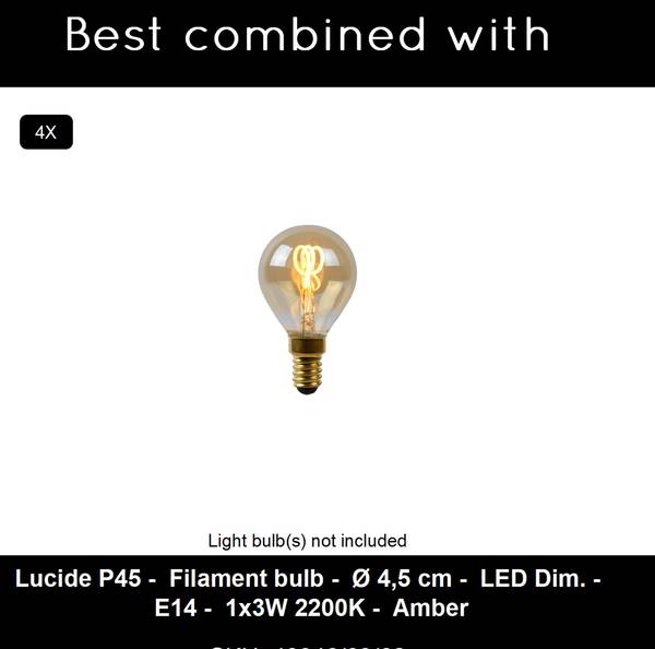 Suspension KALA Gris - Lin - 25 x 120 x 133 cm