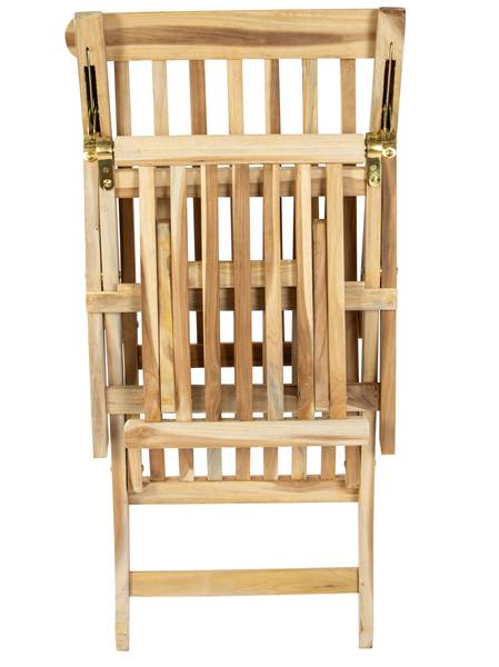 Gartenliege PUCCON Beige - Teakholz - 150 x 100 x 60 cm