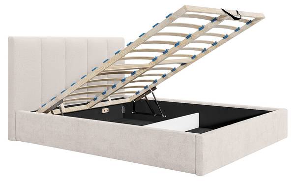 Bett mit Bettkasten KILACLO Beige