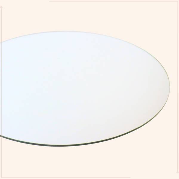 Spiegel Flora 4er-set Silber - Glas - 20 x 1 x 20 cm