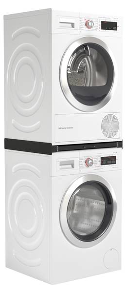 Zwischenbaurahmen Waschmaschine Connect Schwarz - Metall - 60 x 8 x 54 cm