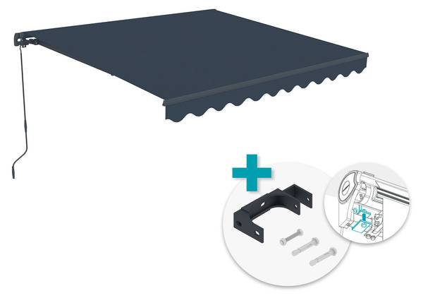 Monoblock Markise VECCHIO Grau - Polyester - 250 x 270 x 295 cm