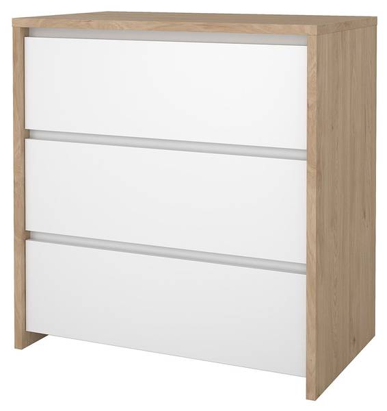 Kommode Next Weiß - Holz teilmassiv - 80 x 84 x 48 cm