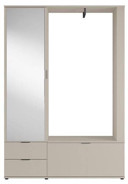 Flurgarderobe CEDRELA Beige - Holz teilmassiv - 40 x 202 x 120 cm