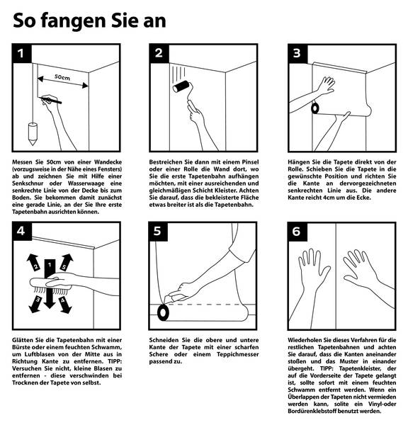 Vliestapete Vögel & Granatapfel Blau - Fleece - 52 x 1000 x 2 cm