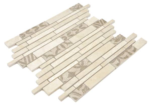 Mosaikfliesen MTS 27B A01 Beige - Stein - 27 x 27 x 27 cm