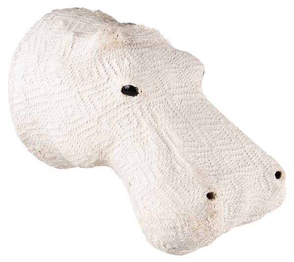 Wanddekoration Nilpferd CITY JUNGLE Beige - Papier - 24 x 21 x 17 cm