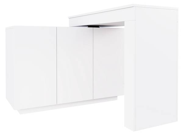 Schminktisch DENBA mit Spiegel Weiß - Holzwerkstoff - 40 x 80 x 100 cm